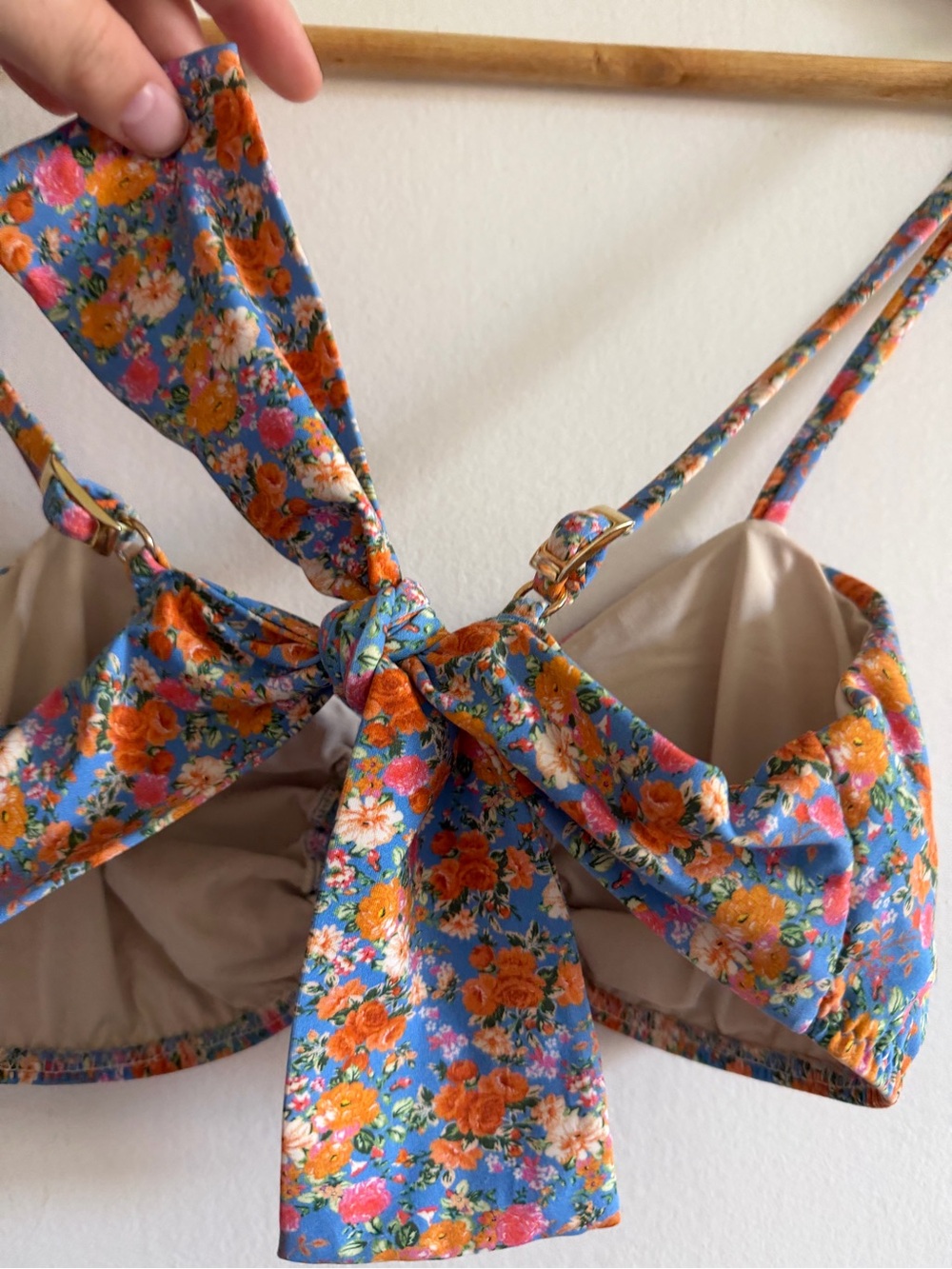Barana Designer Floral O Ring Swim Bikini Top size Small EUC - Picture 5 of 7